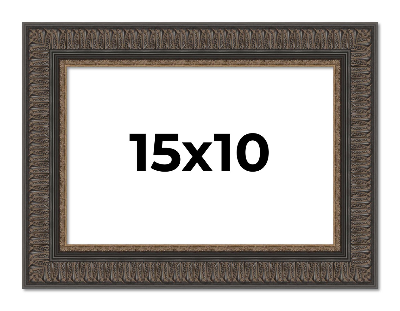 Photo Size Museum Brown Picture Frame - UV Acrylic, Foam Board Backing, Hanging Hardware
